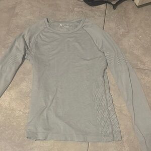 Figs Light Gray Long Sleeve Tee